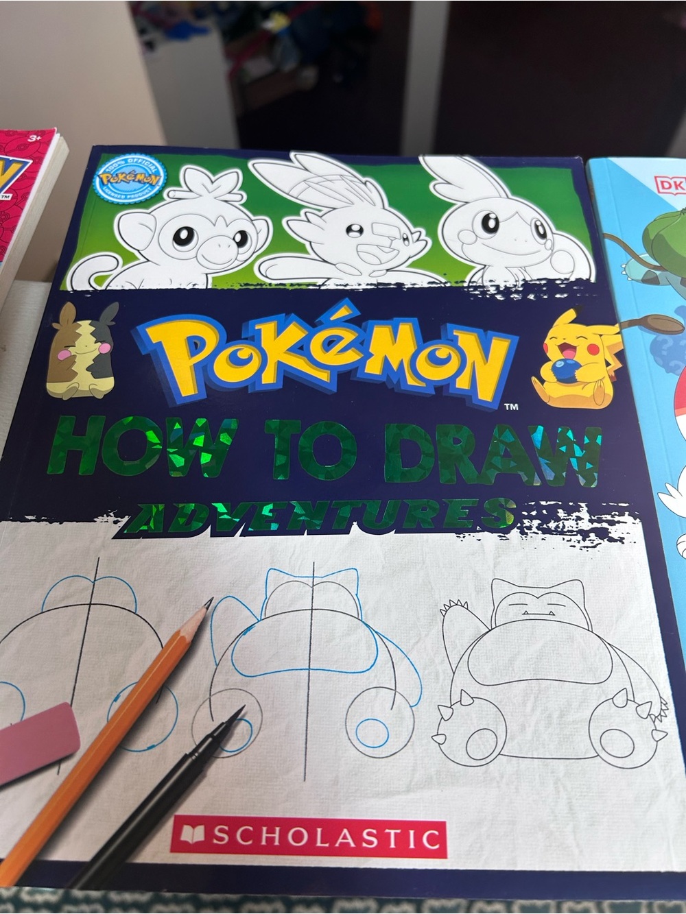 3  Pokémon How to Draw  and Coloring Books - Blue, Green & White Cover